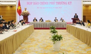 Toàn cảnh buổi họp báo thường kỳ tháng 1