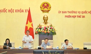 các Ủy viên Ủy ban Thường vụ Quốc hội tham dự Phiên họp