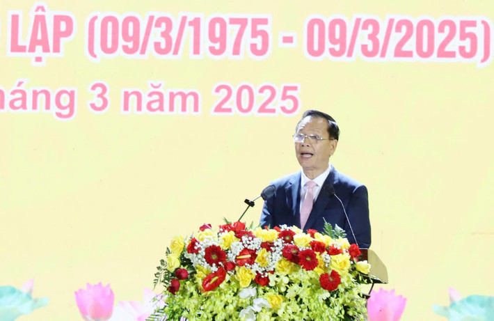Bí thư Tỉnh ủy Đắk Nông Ngô Thanh Danh phát biểu tại Lễ kỷ niệm 50 năm Ngày giải phóng Đức Lập z6390761910313-e11ad24ce78852a5c805364693d60b4f.jpg