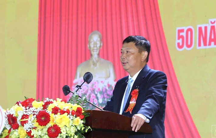 Bí thư Huyện ủy Đắk Mil Phạm Thanh phát biểu tại buổi Lễ kỷ niệm 50 năm Chiến thắng Đức Lập z6390771056543-df32cb27515901a12c36807b616349d5.jpg