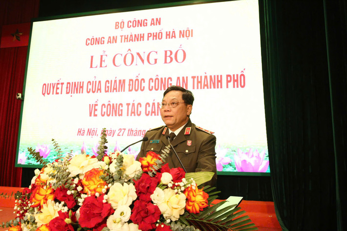 Thứ trưởng Bộ Dân tộc và Tôn giáo, Ủy viên BTV Thành ủy, Bí thư Đảng ủy, Giám đốc Công an Hà Nội Trung tướng Nguyễn Hải Trung phát biểu tại lễ công bố. 861a35549ef320ad79e2.jpg