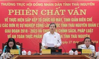 Phó Bí thư Thường trực Tỉnh ủy, Chủ tịch HĐND tỉnh Phạm Hoàng Sơn phát biểu tại phiên chất vấn