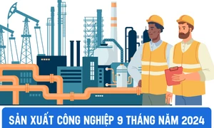 Giá trị tăng thêm toàn ngành công nghiệp 9 tháng năm 2024 ước tính tăng 8,34%