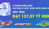 Tổng kim ngạch xuất, nhập khẩu hàng hóa đạt 127,07 tỷ USD