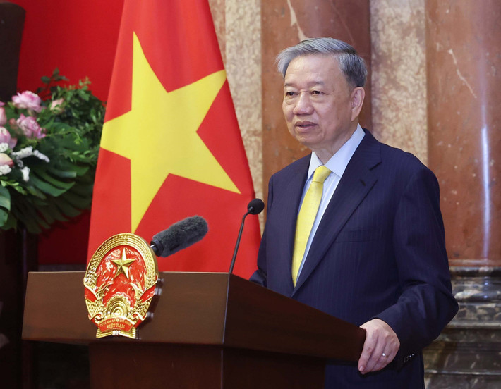 Chủ tịch nước Tô Lâm phát biểu tại cuộc gặp mặt. Ảnh: Thống Nhất Chủ tịch nước Tô Lâm gặp gỡ cán bộ Văn phòng Chủ tịch nước -0