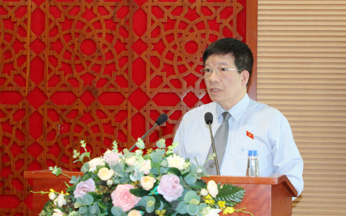 Phó Chủ nhiệm Thường trực Văn phòng Quốc hội, Chủ tịch Hội đồng thi nâng ngạch công chức Văn phòng Quốc hội Phạm Đình Toản phát biểu Khai mạc Kỳ thi nâng ngạch công chức năm 2024 của Văn phòng Quốc hội -0