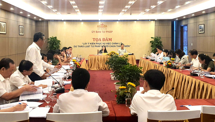 Quang cảnh tọa đàm Tọa đàm “Lấy ý kiến phục vụ việc chỉnh lý dự thảo Luật Tư pháp người chưa thành niên” -0