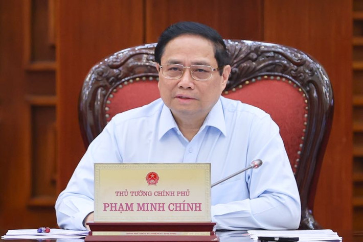 Thủ tướng Phạm Minh Chính phát biểu tại cuộc làm việc. Ảnh: Nhật Bắc Thủ tướng Phạm Minh Chính chủ trì họp về cung ứng điện, triển khai Quy hoạch điện VIII -0