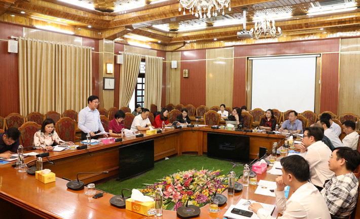 Quang cảnh buổi làm việc giữa đoàn khảo sát HĐND thành phố với lãnh đạo huyện Chương Mỹ Khảo sát công tác tu bổ di tích tại huyện Chương Mỹ -0