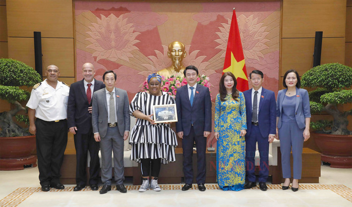 Chủ tịch Nhóm Nghị sỹ hữu nghị Việt Nam-Nam Phi Lê Anh Tuấn tặng quà lưu niệm cho Đại sứ Nam Phi tại Việt Nam Vuyiswa Gladys Tulelo Phó Chủ nhiệm Uỷ ban Đối ngoại Lê Anh Tuấn tiếp Đại sứ Nam Phi tại Việt Nam -0