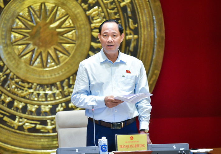 Phó Chủ tịch Quốc hội, Thượng tướng Trần Quang Phương phát biểu tại cuộc làm việc. Phó Chủ tịch Quốc hội, Thượng tướng Trần Quang Phương chủ trì cuộc họp rà soát công tác chuẩn bị Kỳ họp thứ 7, Quốc hội Khóa XV -0