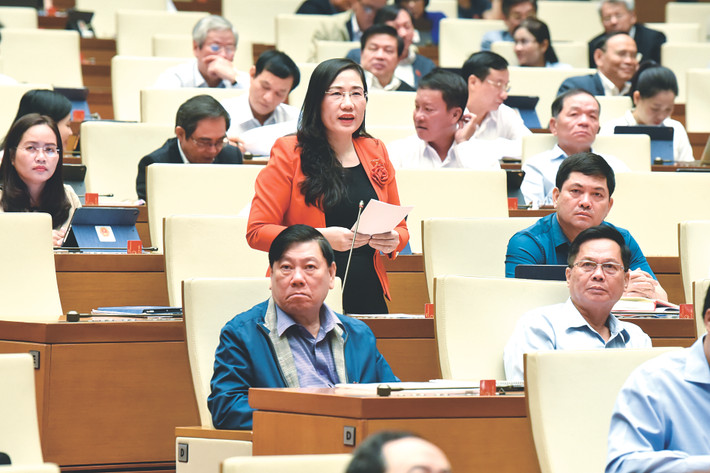 Đại biểu Quốc hội Nguyễn Thị Thủy (Bắc Kạn) phát biểu tại hội trường Ảnh: Quang Khánh Đại biểu Quốc hội Nguyễn Thị Thủy (Bắc Kạn) phát biểu tại hội trường Ảnh: Quang Khánh