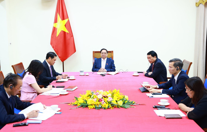 Thủ tướng Phạm Minh Chính điện đàm với Thủ tướng Hà Lan Mark Rutte. Ảnh: Dương Giang Thủ tướng Phạm Minh Chính chúc mừng Đại lễ Phật đản Phật lịch 2568 -0