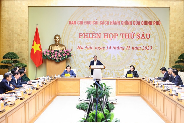 Thủ tướng Phạm Minh Chính chủ trì phiên họp Ban Chỉ đạo Cải cách hành chính của Chính phủ - Ảnh: VGP/Nhật Bắc Kiện toàn Ban Chỉ đạo cải cách hành chính của Chính phủ -0