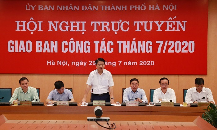 Chủ tịch UBND thành phố Nguyễn Đức Chung phát biểu kết luận hội nghị Chủ tịch UBND thành phố Nguyễn Đức Chung phát biểu kết luận hội nghị