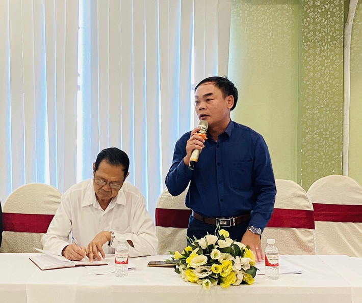Phó Giám đốc Trung tâm Trợ giúp pháp lý nhà nước tỉnh Cà Mau Ngô Đức Bính phát biểu. Ảnh: Lê Hồng Hạnh Sớm thí điểm mô hình “Điểm hỗ trợ pháp luật cộng đồng miễn phí” -0