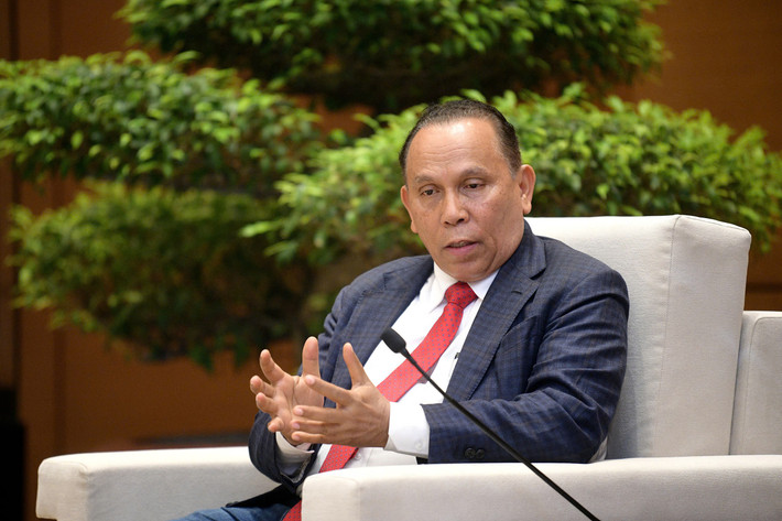 Phó Chủ tịch kiêm Ủy viên Ban Chính trị đảng Radhamés Jiménez Peña, Cộng hòa Dominica Phó Chủ tịch đảng PF Cộng hòa Dominica phát biểu