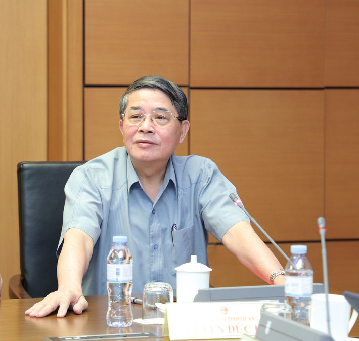 Phó Chủ tịch Quốc hội Nguyễn Đức Hải phát biểu tại tổ. Ảnh: Khánh Duy Ban hành kịp thời các văn bản hướng dẫn, không để xảy ra vướng mắc do thiếu văn bản cụ thể hóa -0