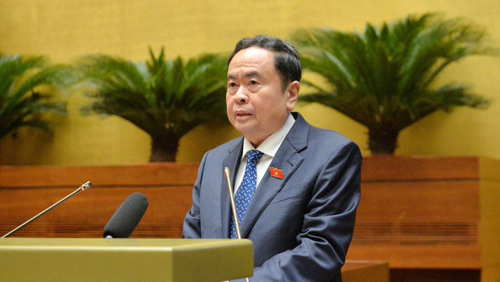 Chủ tịch Quốc hội Trần Thanh Mẫn phát biểu bế mạc phiên chất vấn và trả lời chất vấn tại Phiên họp thứ 36 của Ủy ban Thường vụ Quốc hội. Ảnh: Hồ Long Chủ tịch Quốc hội Trần Thanh Mẫn: Tiếp tục thực hiện quyết liệt, đồng bộ, toàn diện các nghị quyết của Ủy ban Thường vụ Quốc hội về giám sát chuyên đề và chất vấn -0