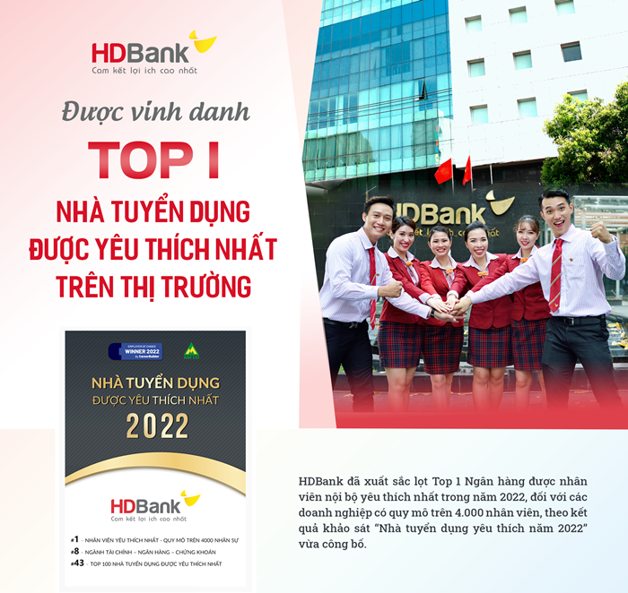 HDBank được vinh danh Top 1 nhà tuyển dụng được yêu thích nhất trên thị trường ảnh 1 (Kính gửi Ban thư ký bài viết theo HĐ tuyên truyền)HDBank được vinh danh Top 1 nhà tuyển dụng được yêu thích nhất trên thị trường