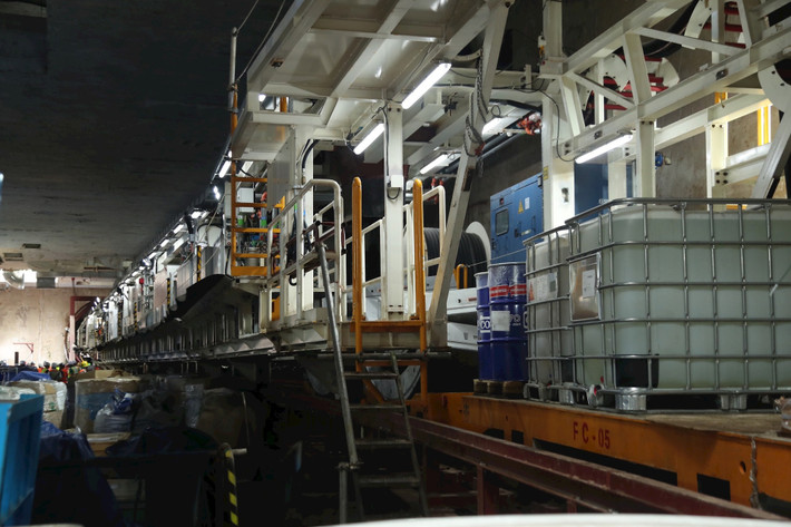 Máy đào hầm TBM được thiết kế riêng cho dự án Nhổn - ga Hà Nội. Ảnh: K.C Bắt đầu khoan hầm tuyến Metro Nhổn - Ga Hà Nội -0