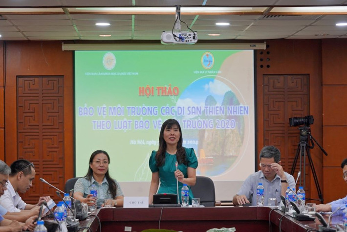 Viện trưởng Viện Địa lý nhân văn, Viện Hàn lâm Khoa học xã hội Việt Nam, TS. Nguyễn Song Tùng chủ trì thảo luận Hội thảo Tiếp tục hoàn thiện các cơ sở pháp lý trong quản lý di sản -0