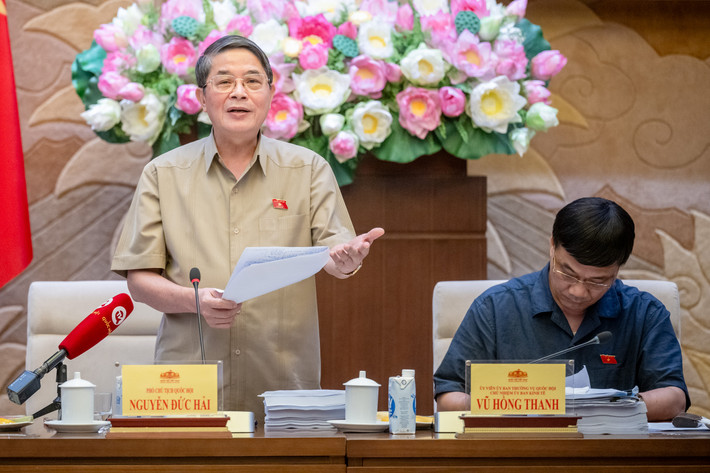 Phó Chủ tịch Quốc hội Nguyễn Đức Hải phát biểu tại cuộc làm việc. Ảnh: Hồ Long Phó Chủ tịch Quốc hội Nguyễn Đức Hải phát biểu tại cuộc làm việc - Ảnh: Hồ Long