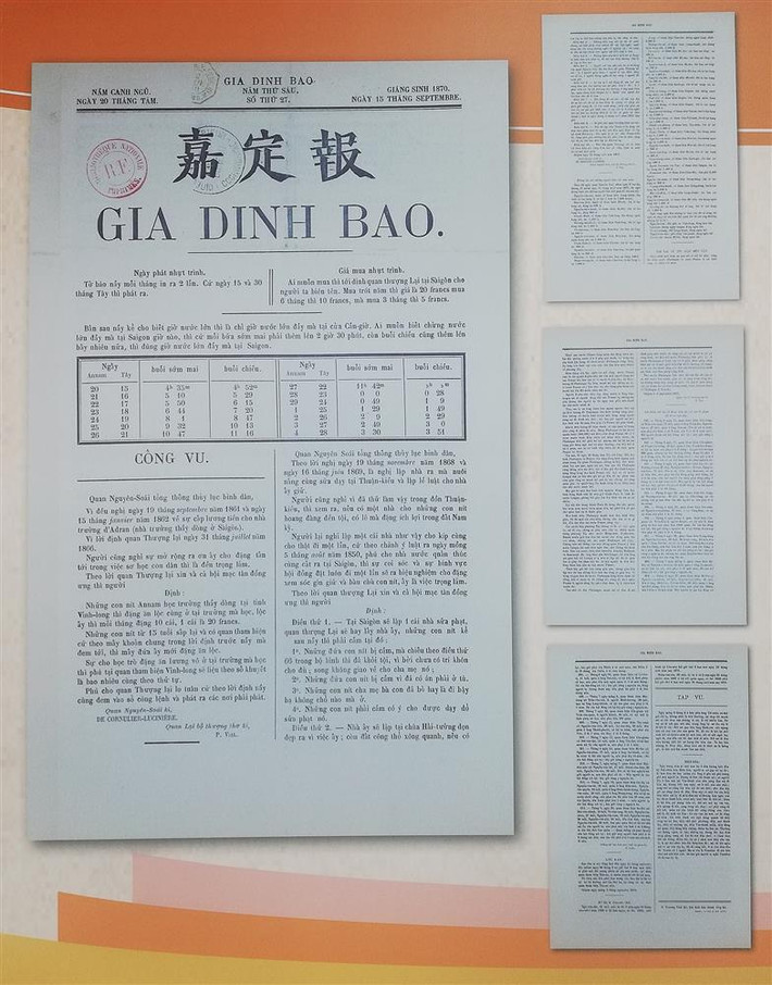 Gia Định báo, năm thứ hai, số ra ngày 15.5.1866 - Nguồn: Thư viện Quốc gia Pháp Gia Định báo, năm thứ hai, số ra ngày 15.5.1866 - Nguồn Thư viện Quốc gia Pháp)