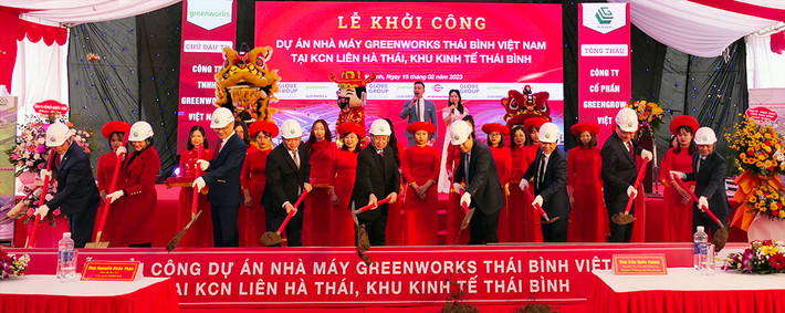 Khởi công dự án Nhà máy Greenworks Thái Bình Việt Nam ảnh 1 Khởi công dự án Nhà máy Greenworks Thái Bình Việt Nam -0