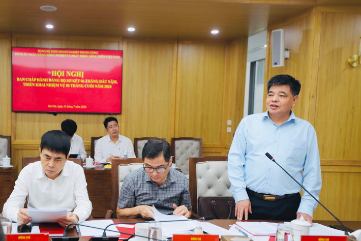 Ông Nguyễn Thanh Sơn - Vụ trưởng Vụ địa bàn VI, Cơ quan Ủy ban Kiểm tra Trung ương phát biểu chỉ đạo tại Hội nghị. Ảnh: Agribank Hội nghị Ban Chấp hành Đảng bộ sơ kết 6 tháng đầu năm, triển khai nhiệm vụ 6 tháng cuối năm 2024
