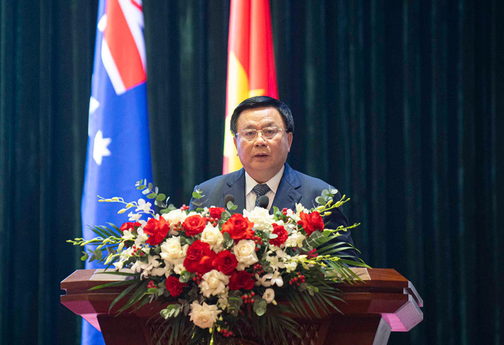 Giám đốc Học viện Chính trị quốc gia Hồ Chí Minh, GS.TS Nguyễn Xuân Thắng phát biểu khai mạc Khai mạc Diễn đàn Việt Nam - Australia 2024 -0