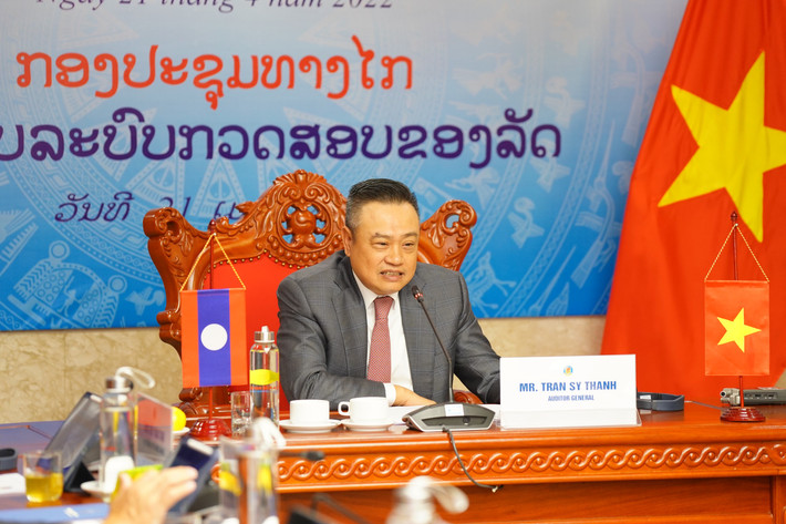 Tổng Kiểm toán Nhà nước Việt Nam Trần Sỹ Thanh phát biểu tại hội nghị Tổng Kiểm toán nhà nước Việt Nam Trần Sỹ Thanh phát biểu tại hội nghị