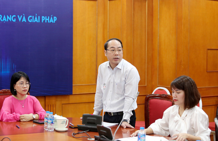Phó Giám đốc Trung tâm Nghiên cứu và Phát triển truyền thông khoa học và công nghệ Nguyễn Văn Khải phát biểu khai mạc Đẩy mạnh ứng dụng công nghệ thông tin, trí tuệ nhân tạo vào lĩnh vực marketing -0