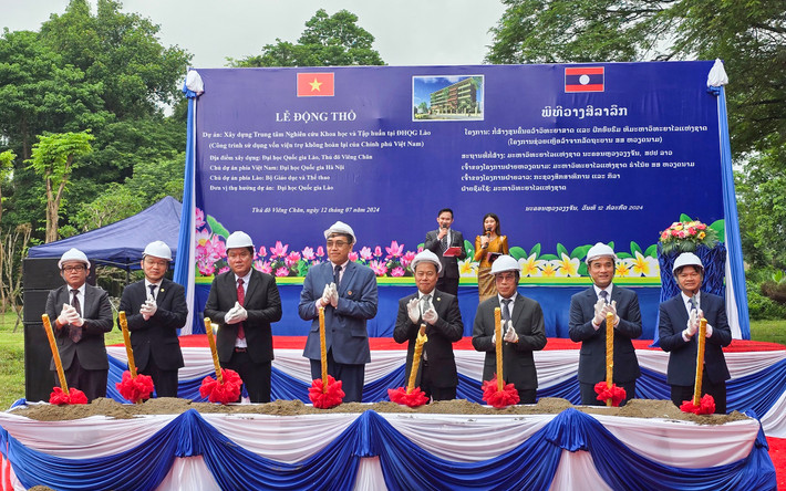 Khởi công xây dựng Trung tâm Nghiên cứu Khoa học và Tập huấn tại Đại học Quốc gia Lào Việt Nam bắt đầu xây dựng Trung tâm Nghiên cứu Khoa học và Tập huấn tại Đại học Quốc gia Lào -0