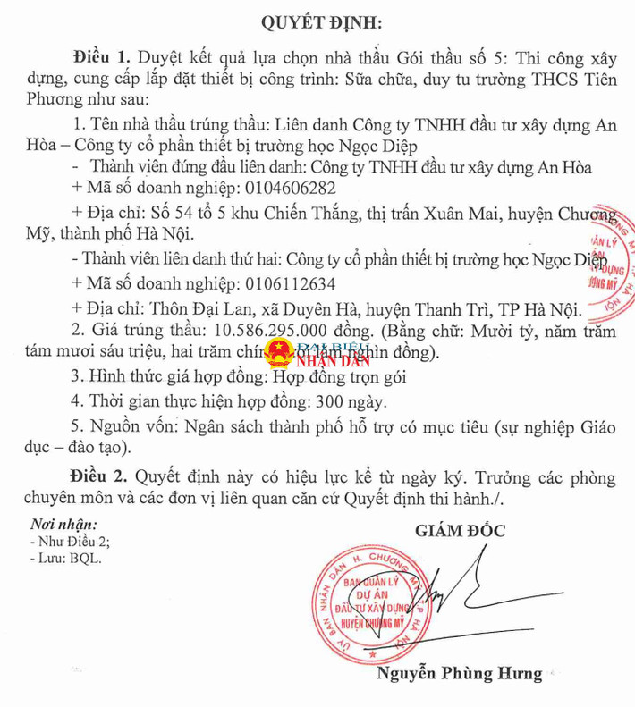 Hà Nội: Công ty TNHH đầu tư xây dựng An Hoà trúng gói thầu tiền tỷ, tiết kiệm cho ngân sách 138.000 đồng ảnh 2 ảnh chụp màn hình 2024-08-23 lúc 15.52.19.png -0