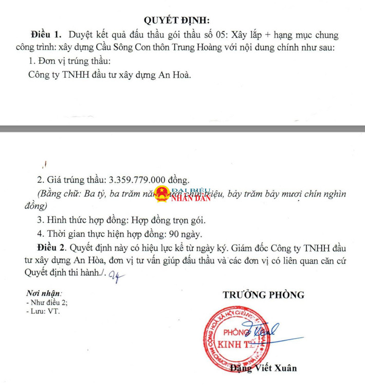 Hà Nội: Công ty TNHH đầu tư xây dựng An Hoà trúng gói thầu tiền tỷ, tiết kiệm cho ngân sách 138.000 đồng ảnh 3 Hà Nội: Công ty TNHH đầu tư xây dựng An Hoà trúng gói thầu tiền tỷ, tiết kiệm cho ngân sách 138.000 đồng -0