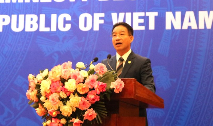 Phó Chủ nhiệm Văn phòng Chủ tịch Nước Phạm Thanh Hà công bố quyết định đặc xá của Chủ tịch Nước. Ảnh: H.Ngọc Phó Chủ nhiệm Văn phòng Chủ tịch Nước Phạm Thanh Hà công bố quyết định đặc xá của Chủ tịch Nước - Ảnh H.Ngọc