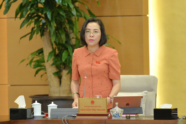 Phó Chủ tịch Quốc hội Nguyễn Thị Thanh phát biểu tại phiên họp. Ảnh: Hồ Long Tạo bước đột phá trong áp dụng chính sách đặc thù, vượt trội với công nghiệp quốc phòng, an ninh -0