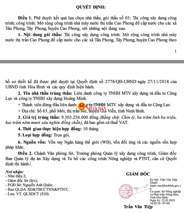 Giám sát hoạt động đấu thầu tại tỉnh Hòa Bình: Công Ty TNHH xây dựng Hoàng Minh trúng gói thầu hơn 14 tỷ đồng, tiết kiệm cho ngân sách hơn 6 triệu đồng ảnh 9 ảnh chụp màn hình 2024-08-16 lúc 15.30.09.png -0
