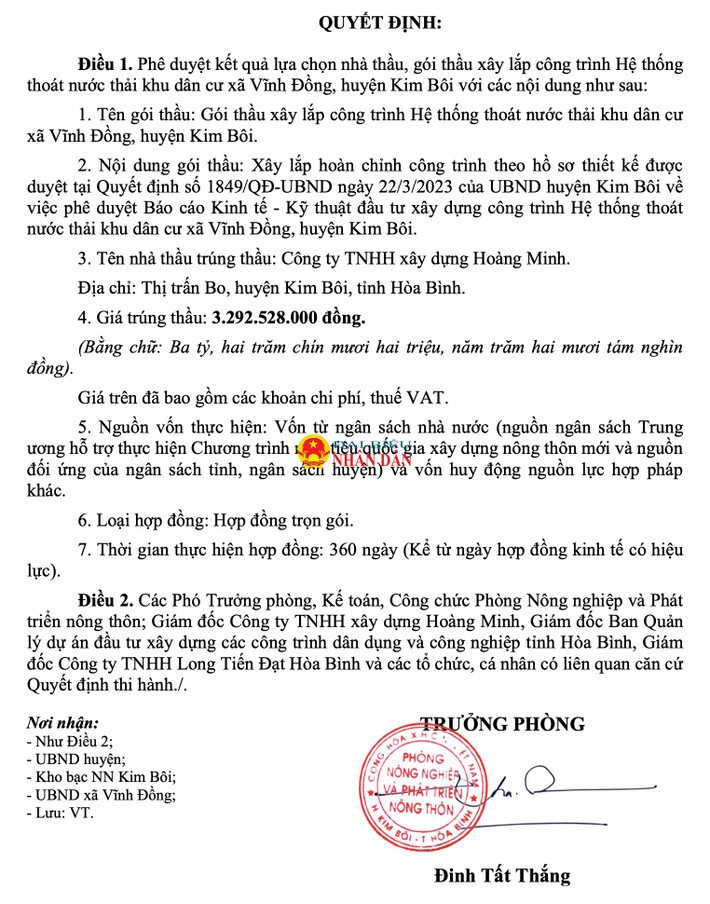 Giám sát hoạt động đấu thầu tại tỉnh Hòa Bình: Công Ty TNHH xây dựng Hoàng Minh trúng gói thầu hơn 14 tỷ đồng, tiết kiệm cho ngân sách hơn 6 triệu đồng ảnh 2 ảnh chụp màn hình 2024-08-16 lúc 15.31.09.png -0