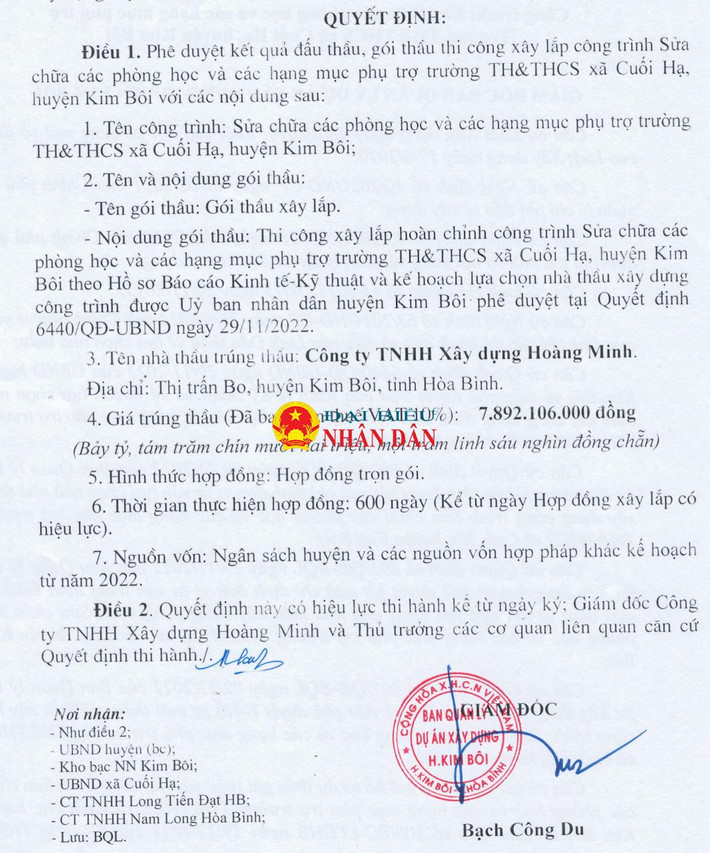 Giám sát hoạt động đấu thầu tại tỉnh Hòa Bình: Công Ty TNHH xây dựng Hoàng Minh trúng gói thầu hơn 14 tỷ đồng, tiết kiệm cho ngân sách hơn 6 triệu đồng ảnh 4 ảnh chụp màn hình 2024-08-16 lúc 15.32.31.png -0