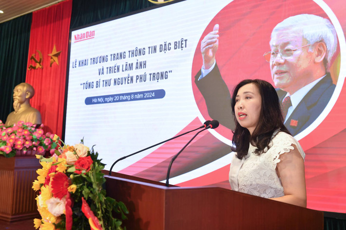 Thứ trưởng Ngoại giao Lê Thị Thu Hằng phát biểu. Ảnh: Quang Khánh Khai trương Trang thông tin đặc biệt