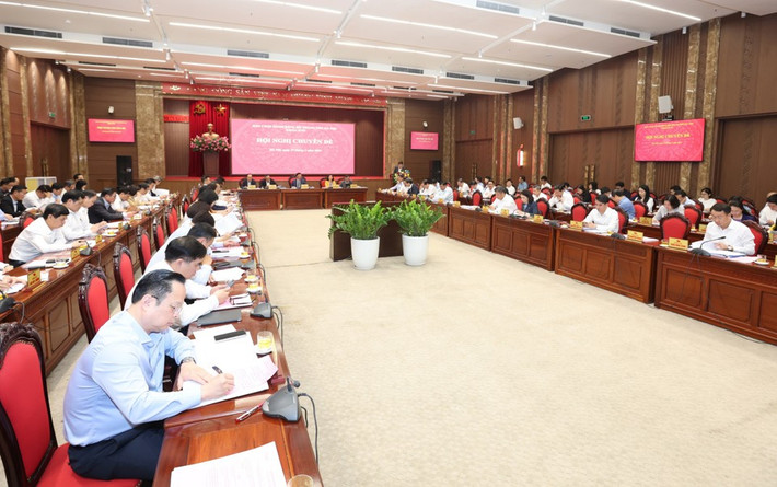 Các đại biểu dự hội nghị. Ảnh: ITN Hà Nội: Đã phân bổ 28.618 tỷ đồng vốn đầu tư công năm 2024 -0
