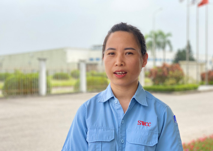 Chị Lê Thị Hiệp công nhân Công ty TNHH SWCC SHOWA Việt Nam Kỳ vọng lớn vào Diễn đàn Người lao động 2023 -0
