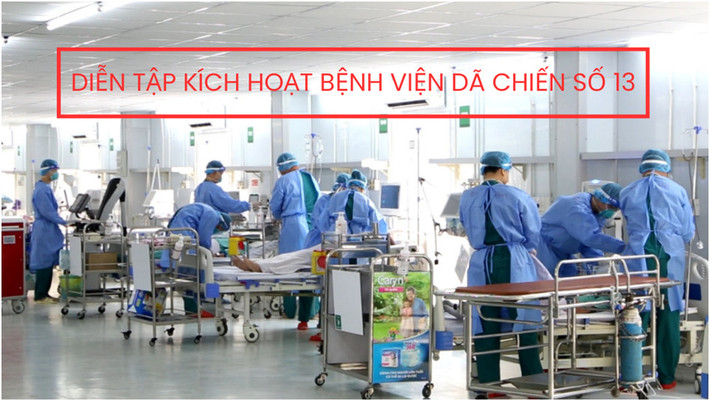 Diễn tập kích hoạt bệnh viện dã chiến số 13 vào tháng 1.2023. Ảnh HCDC TP. Hồ Chí Minh sẵn sàng kích hoạt Bệnh viện Dã chiến số 13 khi cần thiết -0