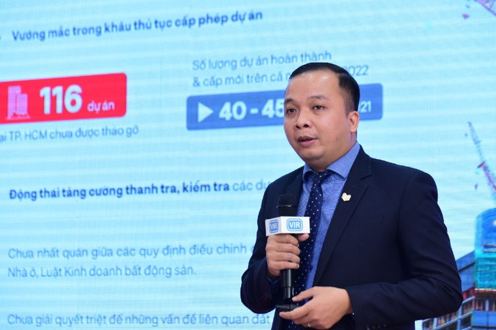 Ông Võ Hồng Thắng, Phó Giám đốc R&D Công ty DKRA Việt Nam phát biểu. TP. Hồ Chí Minh: “Nhà ở thương mại giá 35 triệu/m2 đã tuyệt chủng” -0