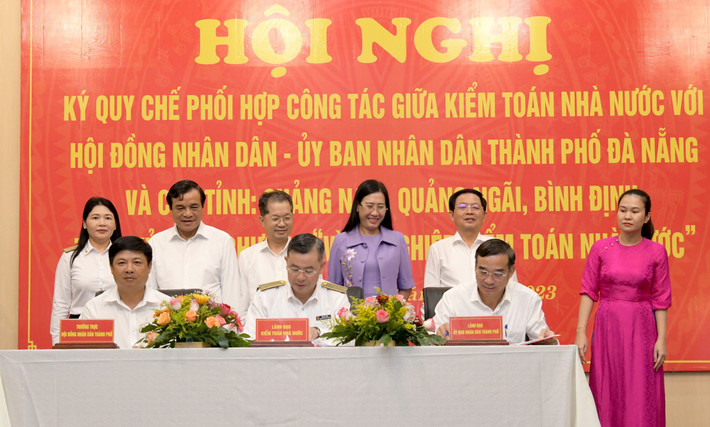 Kiểm toán Nhà nước ký Quy chế phối hợp với Thường trực UBND và HĐND thành phố Đà Nẵng Kiểm toán nhà nước ký Quy chế phối hợp với Quảng Nam, Quảng Ngãi, Bình Định và Đà Nẵng -0