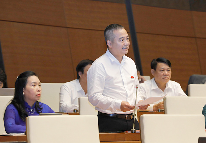 ĐBQH Nguyễn Lân Hiếu (Bình Định) phát biểu. Ảnh: Hồ Long Quốc hội thảo luận về kết quả thực hiện kế hoạch phát triển kinh tế - xã hội -0