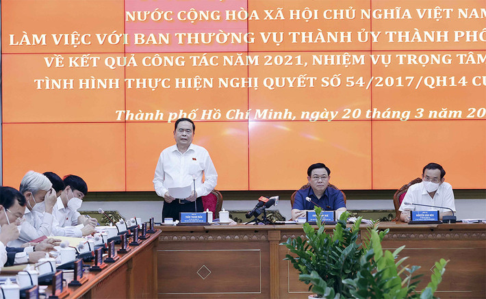 Phó Chủ tịch Thường trực Quốc hội Trần Thanh Mẫn phát biểu Ảnh: Doãn Tấn Phó Chủ tịch Thường trực Quốc hội Trần Thanh Mẫn phát biểu Ảnh: Doãn Tấn