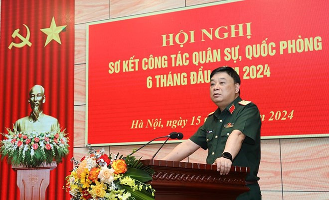 Chủ nhiệm Tổng cục Công nghiệp Quốc phòng, Trung tướng Hồ Quang Tuấn phát biểu tại hội nghị Tổng cục Công nghiệp Quốc phòng sơ kết công tác quân sự, quốc phòng -0